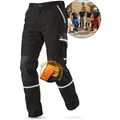 TMG International Arbeitshose Arbeitshose Bundhose Cargohose Style Arbeitshose Herren mit Kniepolstertaschen in Übergrößen erhältlich schwarz 52