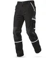 TMG® Schwarze Lange Arbeitshose für Herren, mit Kniepolstertaschen, viel Stauraum, Männer, 52