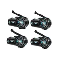 4X Bluetooth Motorrad Headset Helmet Intercom Gegensprechanlage 4Way Interphone