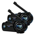 Fodsports FX8 Air Motorrad-Intercom zweier-Pack (schwarz) NEU