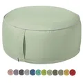 heimtexland Outdoor Pouf Sitzkissen wetterfest Garten Bodenkissen aufblasbar Fußhocker Yoga Lounge Hocker Tisch Party Deko Sitzsack 25x55 Typ551 Mint