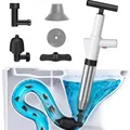 Abflussreiniger Pumpe, Toiletten Pömpel, Pressluft Rohrreiniger mit Austausch...