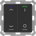 MDT KNX Taster Light 55 2-fach, RGBW, Temper atursensor, Schwarz matt, Jal._Sch., 1 Stk.