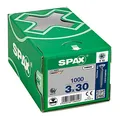 SPAX Senkkopf T10 Vollgewinde, 3x30, WIROX, S-Spitze, 1000 Stk