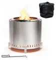 Rauchfreie Feuerstelle aus Edelstahl, 49 cm