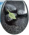 sanicomfort Duroplast WC Toiletten Klo Sitz Deckel Brille Softclose Steine nass
