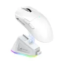 ATTACK SHARK X11 Gaming Maus mit Magnetspannungsdock, PixArt PAW3311 Sensor, BT/2,4G Wireless/Wired, 22000 DPI, Büro- und Gamertool für Win11/Xbox/PS/Mac (Weiß)