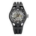 Automatische Herrenuhr Skeleton Montecristo Schwarz Locman, Armband