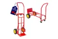 PROREGAL® Sackkarre Multifunktions-Stahlrohr-Sackkarre HxBxT 133x55x46cm, Traglast 200kg, Gummibereifung