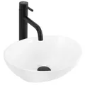 wohnwerk.idee Aufsatzwaschbecken Waschbecken Keramik Weiß Klein Mini Oval Gäste WC günstig