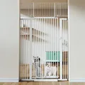Extra hohes Katzengitter 180 cm, Breite 75-103 cm, mit Katzentür, Türschutzgitter für Hunde & Katzen, Indoor Durchgangsgitter, Weiß - Weiß