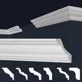 MARBET DESIGN Stuckleisten XPS Styropor weiß - Deckenleisten Stuck Decken Styroporleisten E-Leisten - (Musterstück E-40)