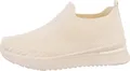 Ital-Design Damen Freizeitschuhe Textiloptik Sneakers Low 85878518 Beige Gr. 40