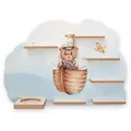 Kreative Feder Wandregal MUSIKBOX-REGAL Kapitän Teddy, für TONIE-BOX und TONIES inkl. 40 Metallplättchen blau