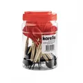 Softdart Karella 24 Stück Rot Schwarz Soft Dart 2BA Gewinde Messingbarrel Dose