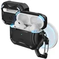 ESR für AirPods Pro 2 Hülle (2023/2022/2019), Cyber Armor Panzer für AirPods Pro 2./1. Generation(USB-C/Lightning Kabel), MagSafe Ready, Starker Sturzschutz, Magnetischer Deckel, Schwarz