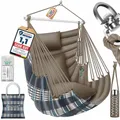 KESSER® Hängesessel Haiti 150kg Traglast, Hängestuhl 360° Drehung, Hängeschaukel Indoor-Outdoor UV-beständig & Wasserfest, Pflegeleicht, Inkl. 2 Kissen, Tragetasche, Flaschenhalter & Montage-Set