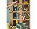 Osterei Bunte Ostereier aus Glas, gestreift.
