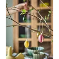 Bunte Ostereier aus Glas, gestreift.