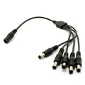 kenable DC Strom Kabelverteiler Y-Adapter 5 Wege Adapter 2,1 mm Videoüberwachung CCTV 12v PSU Zum 5 Kamera Kabel [5 Way]
