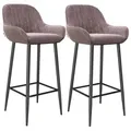 PLAYBOY Barhocker Marilyn 2er-Set Samt Rosa/Schwarz
