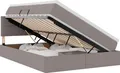 vidaXL Aufbewahrungsbett mit Matratze Taupe 120 x 200 cm Holzwerkstoff