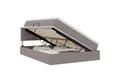 vidaXL Bett Aufbewahrungsbett mit Matratze Taupe 120 x 200 cm Holzwerkstoff (1-tlg)