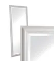 Wholesaler GmbH LC Home Wandspiegel Schlicht weiß ca. 180 x 80 cm Landhaus-Stil mit Facettenschliff XL Flurspiegel