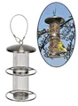 Vogelfutterstation aus Edelstahl Futtersäule 14 x 27,5 cm Vogelfutter Station