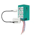 Oktaplex Jan Einbau-Bewegungsmelder Aussen IP65 / IP20 360° Infrarot-Sensor klein 8m Reichweite 230V mit Dämmerungssensor, Elektrisch, Weiß Matt