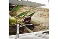 danario Küchenrückwand Folie selbstklebend - Matt - Spritzschutz Küche - versteift & robust