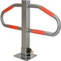 TRUTZHOLM Parkplatzsperre 47x73 cm Metall Abschließbar und Klappbar Grau