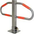 Parkplatzsperre 47 X 73 Cm Metall Grau Abschließ- Und Klappbar Parkplatzbügel Sperrbügel Poller
