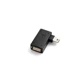 System-S USB Typ A Buchse auf Mini USB Stecker 90° OTG Host Cable Flash Drive Verbindung mit Extra Micro USB Anschluss für Smartphone Tablet PC