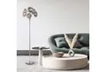 näve Stehlampe Orion, ohne Leuchtmittel, 6flg., G9, Glasschirme smokey/chrom, Zuleitung 200cm m. Fußschalter