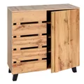 Mendler Kommode HWC-M46, Schrank Sideboard Anrichte Highboard, 2 Türen 88x80x34cm, naturfarben ~ Variantenan 104622
