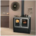 La Nordica Kaminofen La Nordica Venezia Küchenofen Kristallglas Anthrazit-Schwarz, 8.3 kW