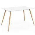 IDMarket - Skandinavischer rechteckiger Esstisch SARA 6 Personen weiß 120 cm
