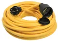 as - Schwabe Verlängerungsleitung Kabel Gelb Schuko IP44 Verlängerungskabel, Typ F (Schuko), Typ F (Schuko) (2000 cm), für den ständigen Einsatz im Außenbereich