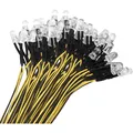 LED 5mm, LED Dioden, 12V, Kabel, Gelb, 100 Stück, Beleuchtung, Elektronik