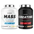 Fortgeschrittenes Masseaufbauprogramm - Mass Advanced 2,5kg Cremige Vanille - Creatin Hardcore 1,5 kg Ice Tea Pfirsich