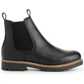 TRAVELIN' Leder-Chelsea-Boots "Agder" in Schwarz - 37