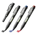 Tracer Verstopfungsfrei Baumarkierungsset. 3 x Markierungsstifte mit Halteclippen. Markierstift – Schwarz, Rot und Blau