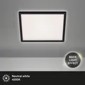 Deckenleuchte Briloner Slim LED Deckenlampe Schwarz eckig