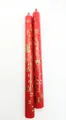 meytrade Adventskerze mit Zahlen 1-24, Countdown Weihnachtskerzen rot gold (2er Set), Stabkerzen mit Zahlen 1 bis 24