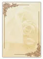 Motiv Briefpapier Ornamente (Rosen-5191 DIN A4 25 Blatt) Blumen Vintage Hochzeit