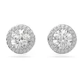 Swarovski Una Ohrstecker, Rhodinierte Ohrringe mit Strahlenden Swarovski Kristallen