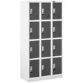 Metallschrank Schließfachschrank Metallspind Spindschrank abschließbar 12 Fächer