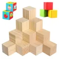 24 Stück Holz Würfel 40mm Kleine Holzwürfel Natürliche Blanko DIY Holzblöcke Holz Quadrat Holzklötzchen zum Basteln Holzquadratblöcke Holzklötze für DIY Malen Handwerk Dekoration Zahlen