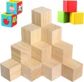 Holzwürfel 40mm DIY Bastelklötze zum Bemalen Gestalten Dekorieren (24 Stück)